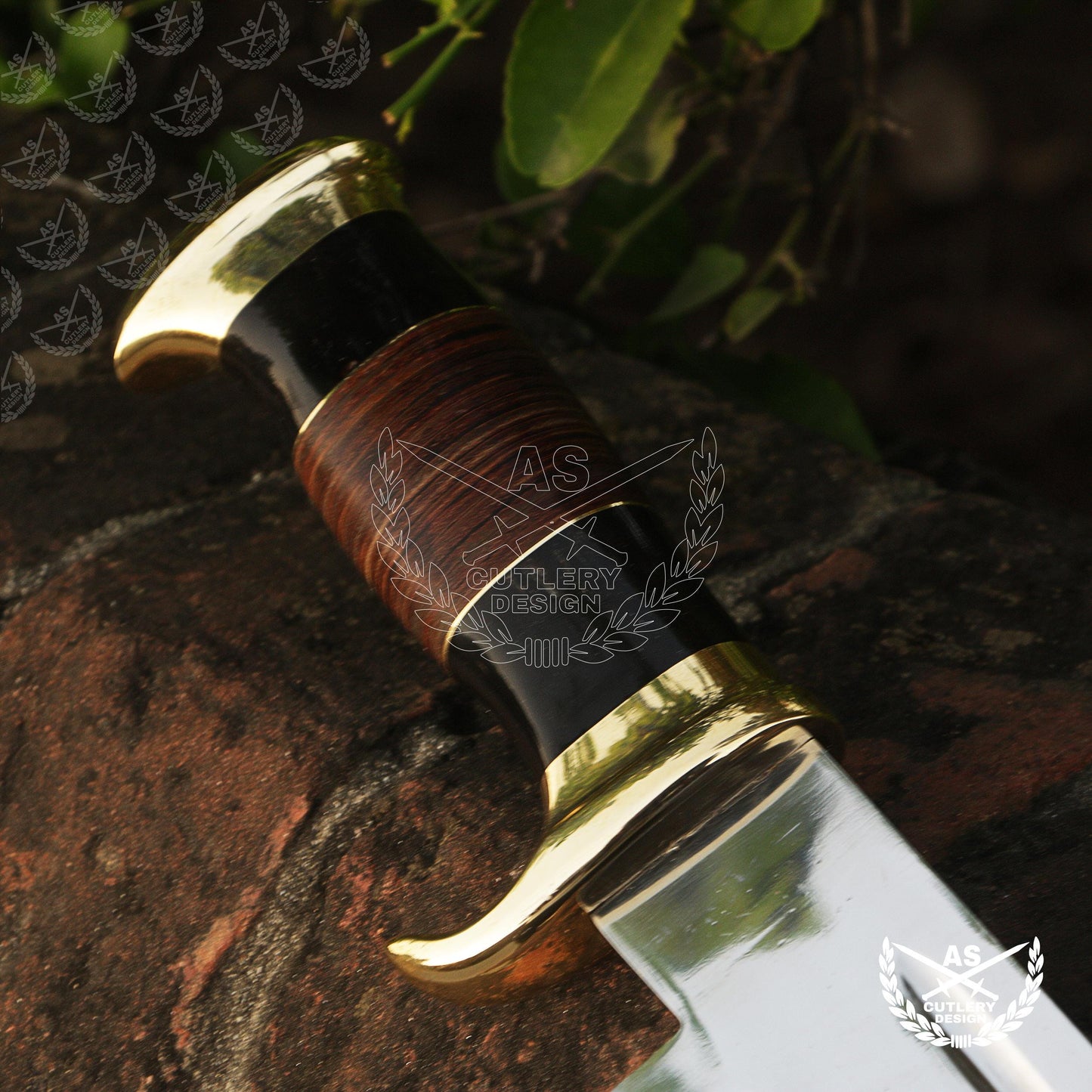 Custom Handmade D2 18" Hunting Crocodile Dundee High Polish Survival Bowie Knife