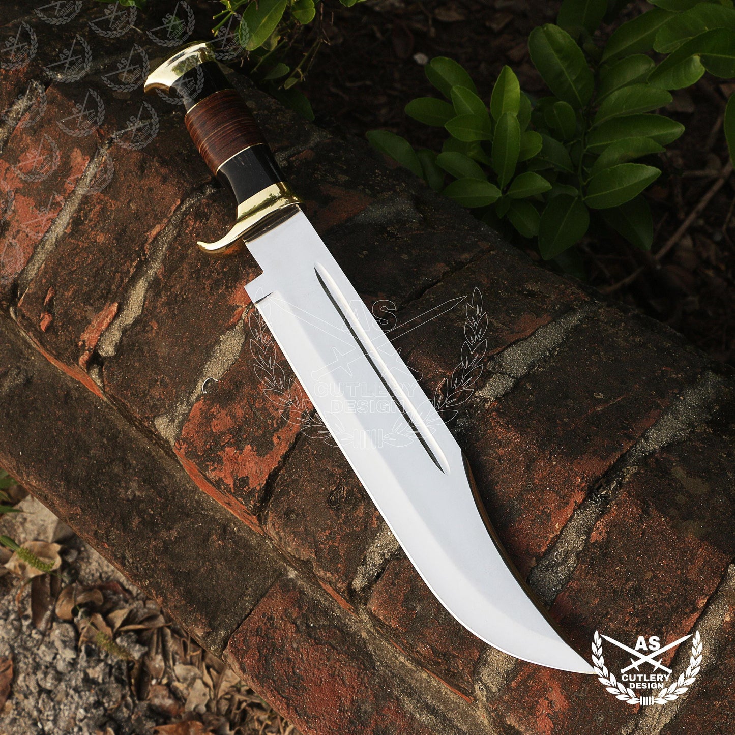 Custom Handmade D2 18" Hunting Crocodile Dundee High Polish Survival Bowie Knife