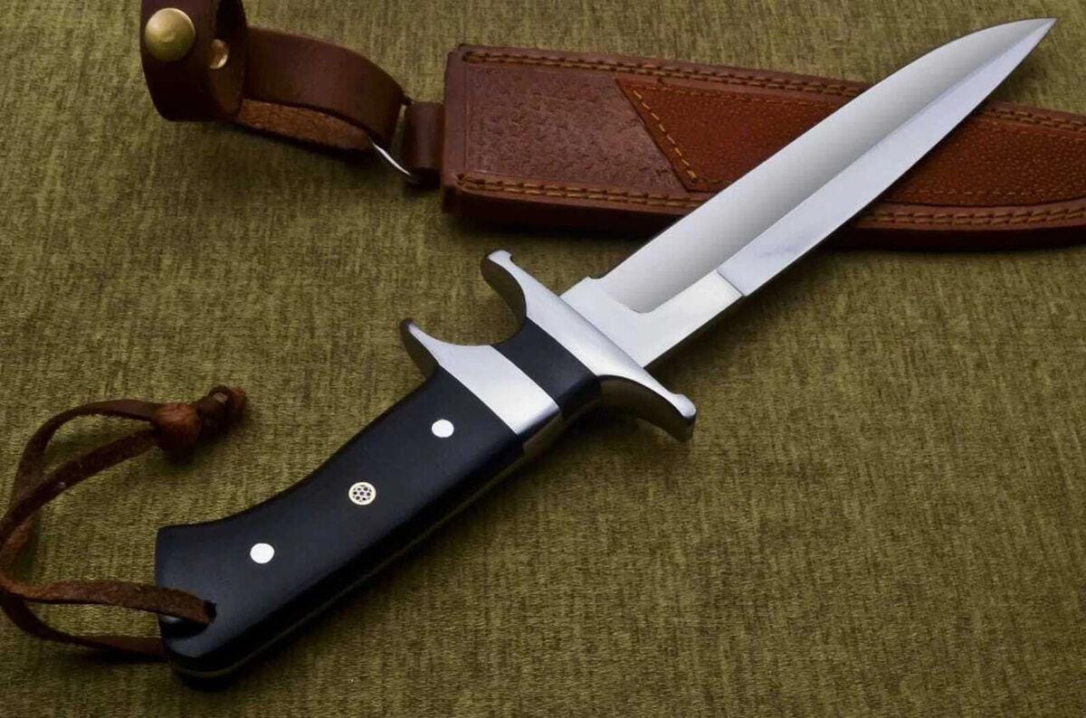 Bob Loveless Style Sub Hilt Knife, Hunting Knife, Handmade Knife,D2 Steel Knife