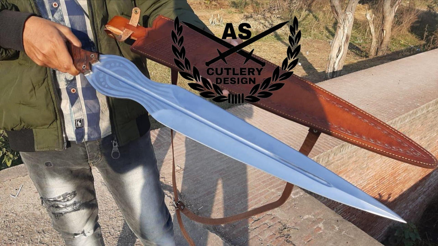 Custom handmade achilles sword Replica 30’’ with leather sheath