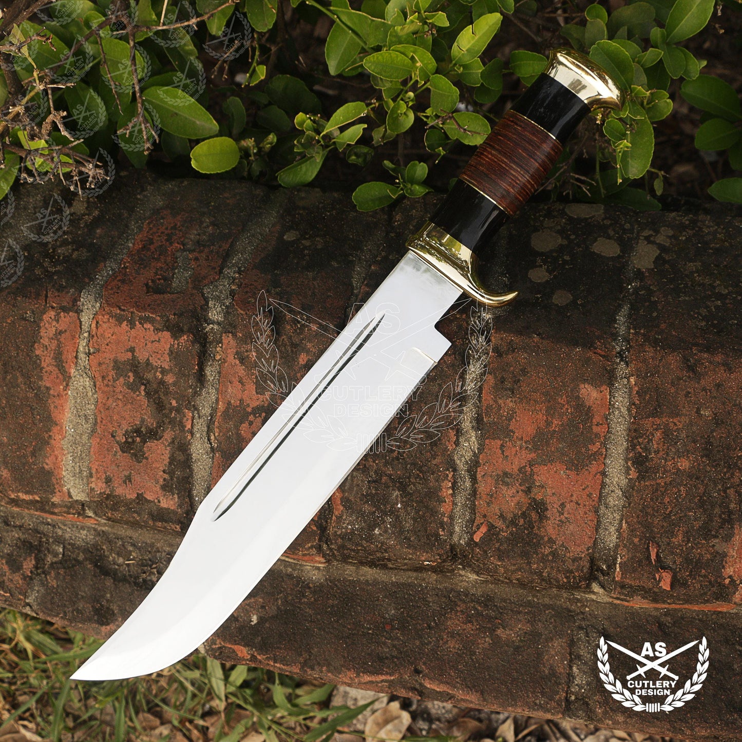 Custom Handmade D2 18" Hunting Crocodile Dundee High Polish Survival Bowie Knife