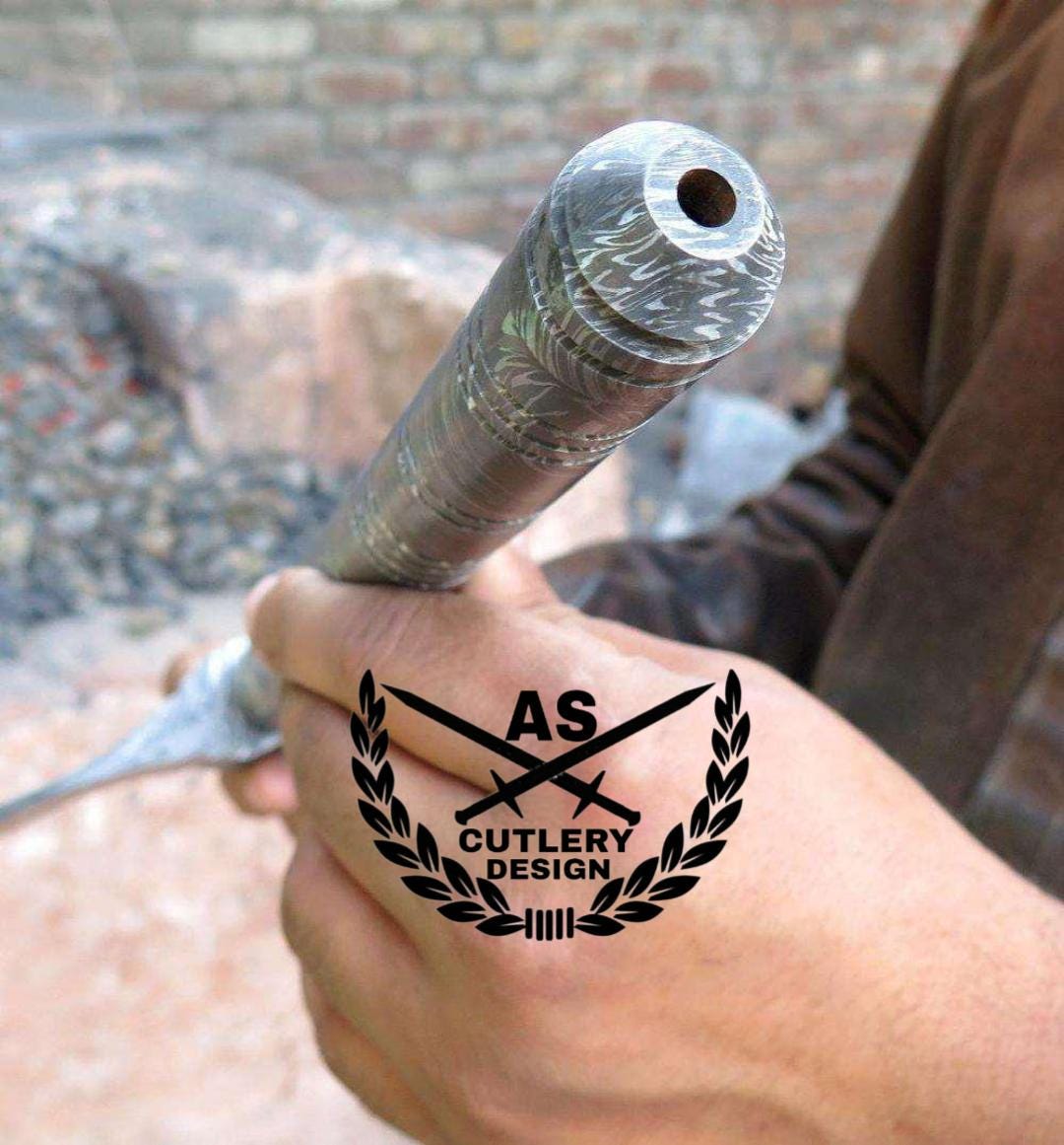 Custom hand made full Damascus tomahawk axe