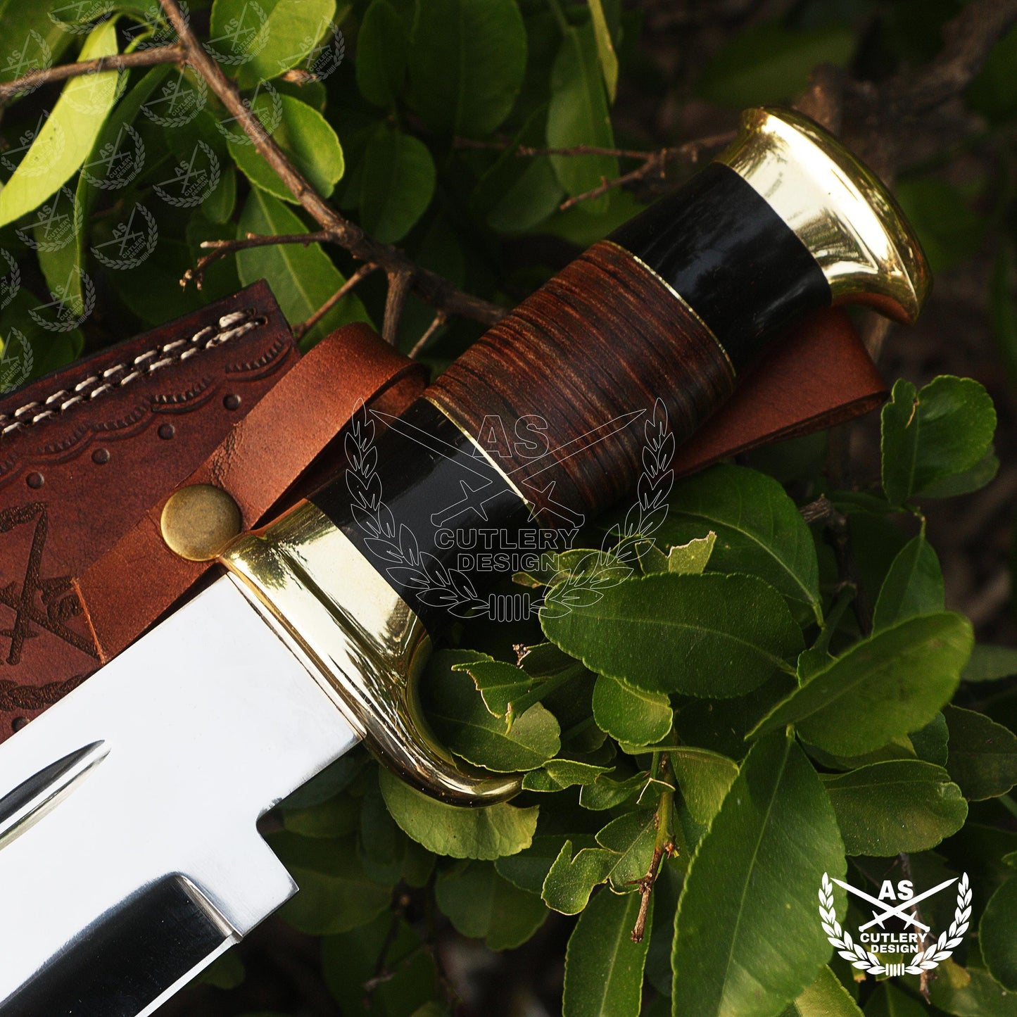 Custom Handmade D2 18" Hunting Crocodile Dundee High Polish Survival Bowie Knife