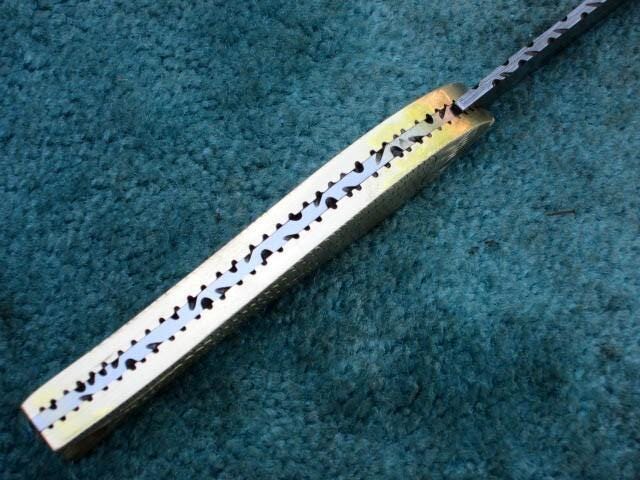 Damascus Steel Folding Knife Handmade Pocket Knife With Hand Engraved Handle