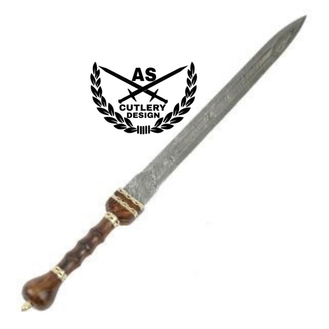 Gladius Sword- High Carbon Damascus Steel- 28"