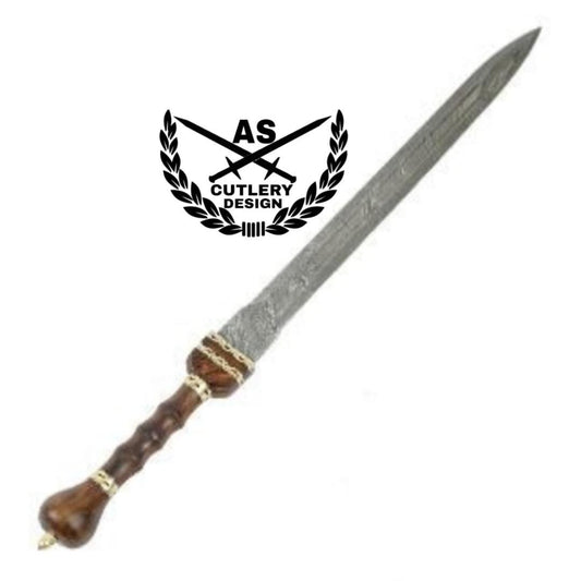Gladius Sword- High Carbon Damascus Steel- 28"