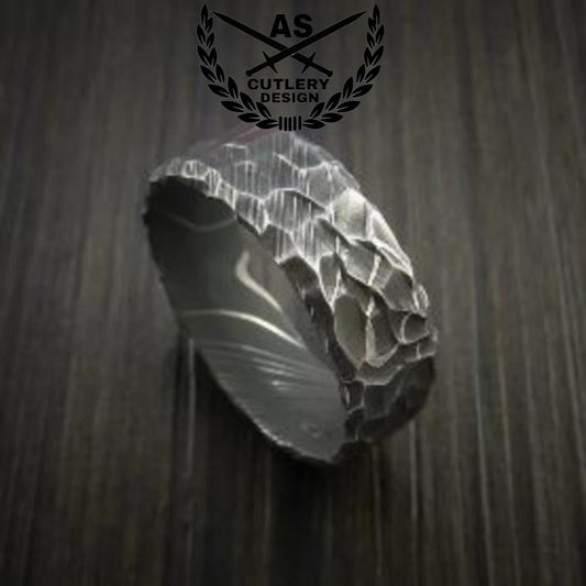 Vapor damascus wedding ring band - THE king OF Rings