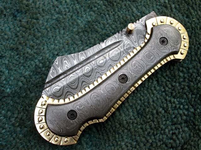Handmade Folding Knife - Damascus Steel Pocket Knife - Personalized Gift