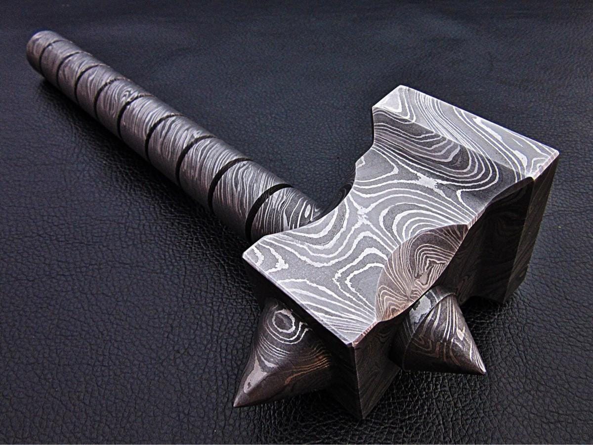 Custom handmade damascus steel hammer beautiful birthday Gift,dad Gifts