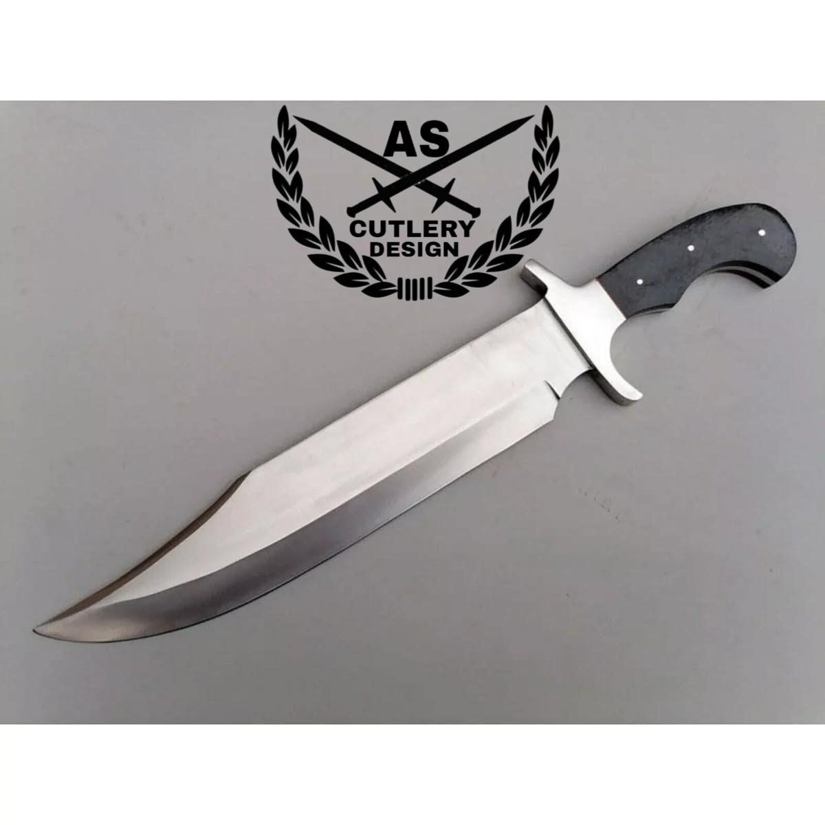 Handmade D2 Steel Bowie Knife: 14" Hunting Survival Knife