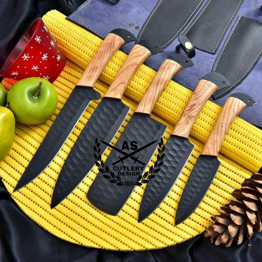 Custom Handmade D2 Forged Steel Kitchen Knives Set