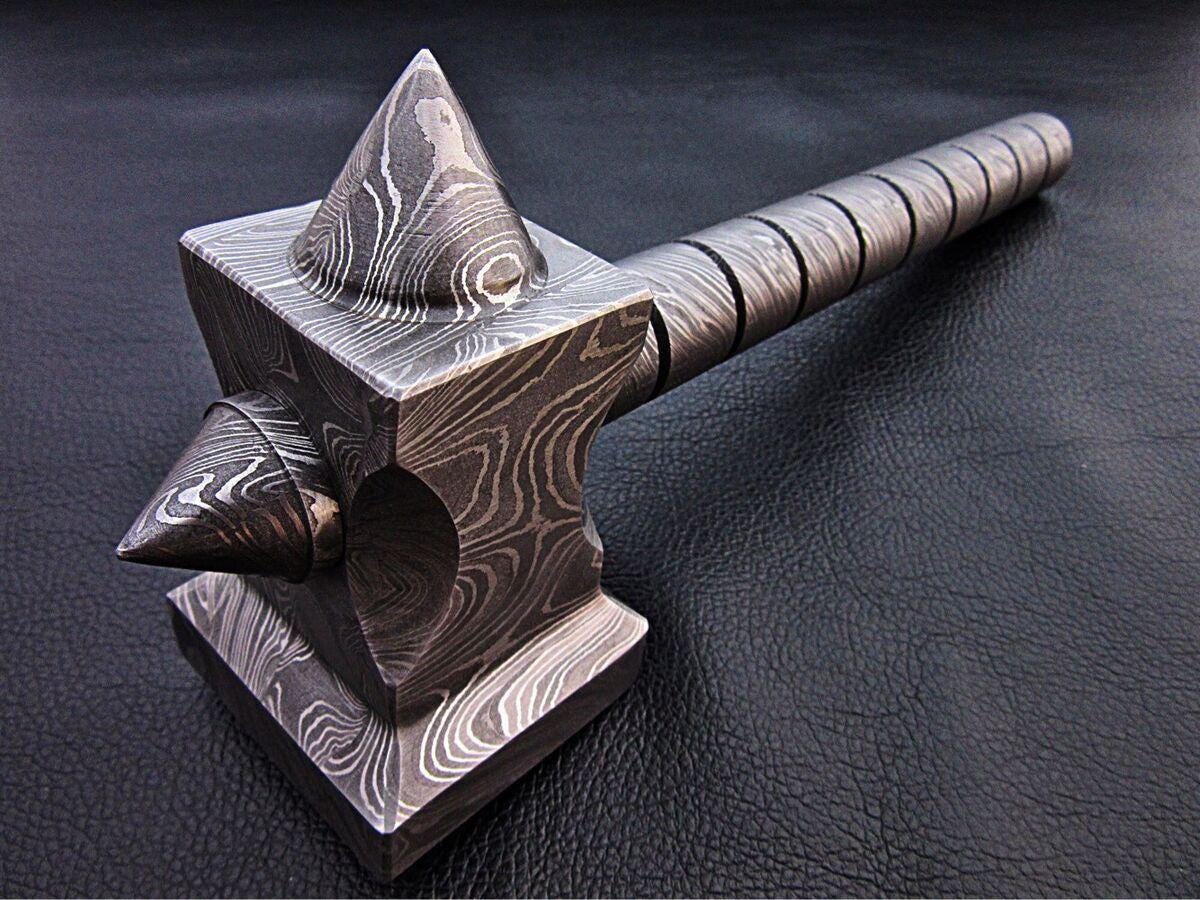 Custom handmade damascus steel hammer beautiful birthday Gift,dad Gifts