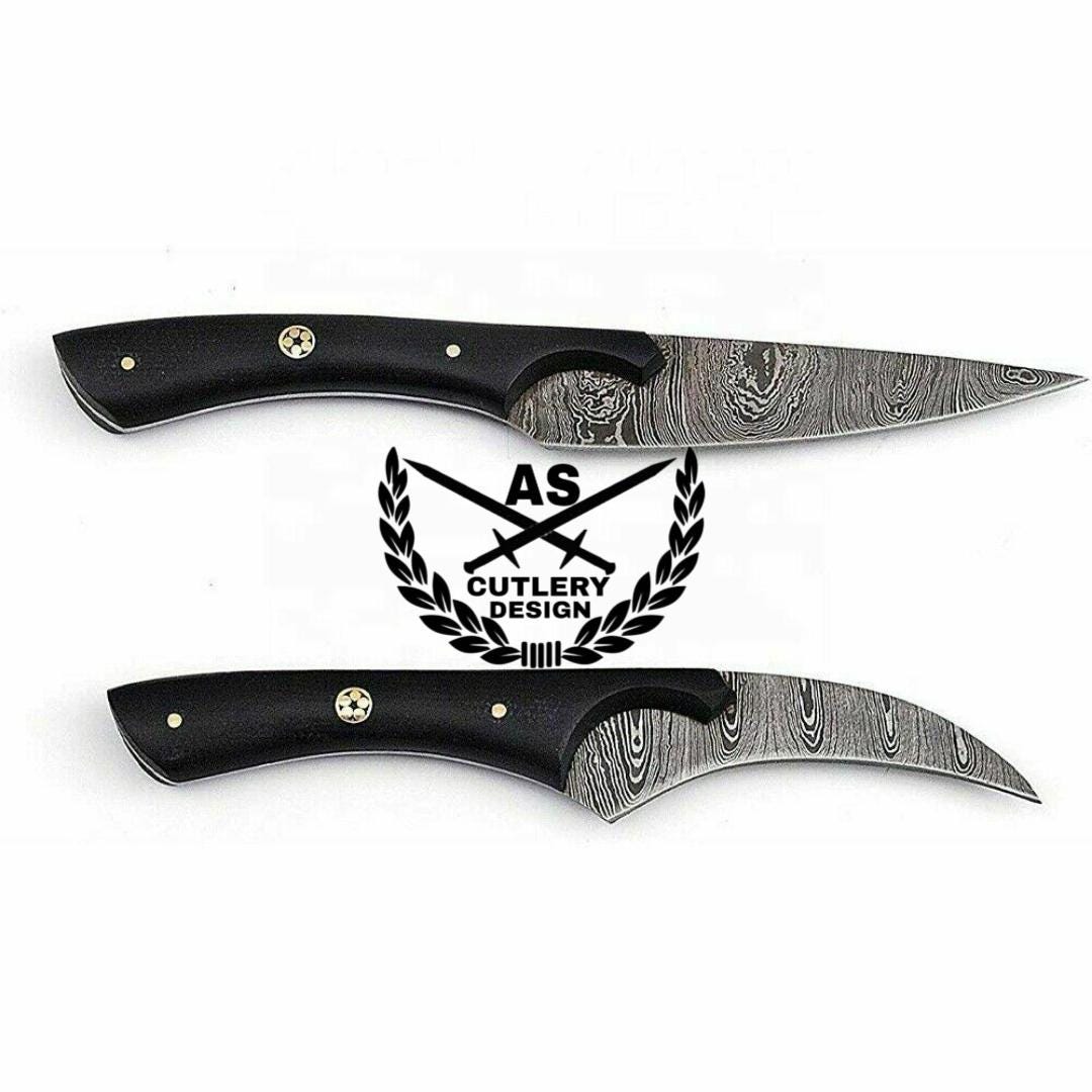 Custom hand made forged damascus steel/chef knives set 6 pcs