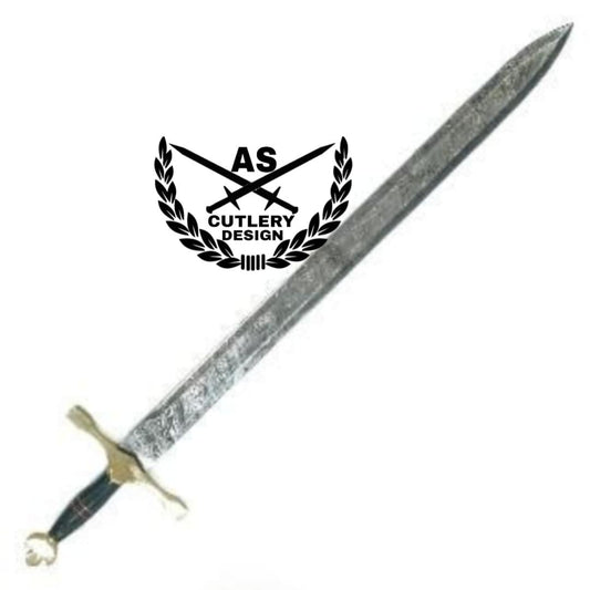 Damascus Steel Viking Sword: 37" High Carbon Carolingian Blade