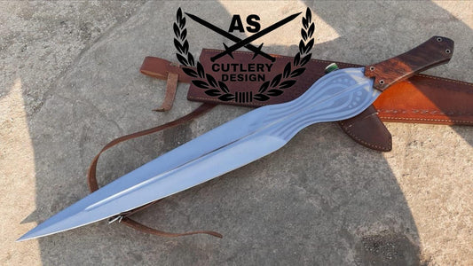 Custom handmade achilles sword Replica 30’’ with leather sheath